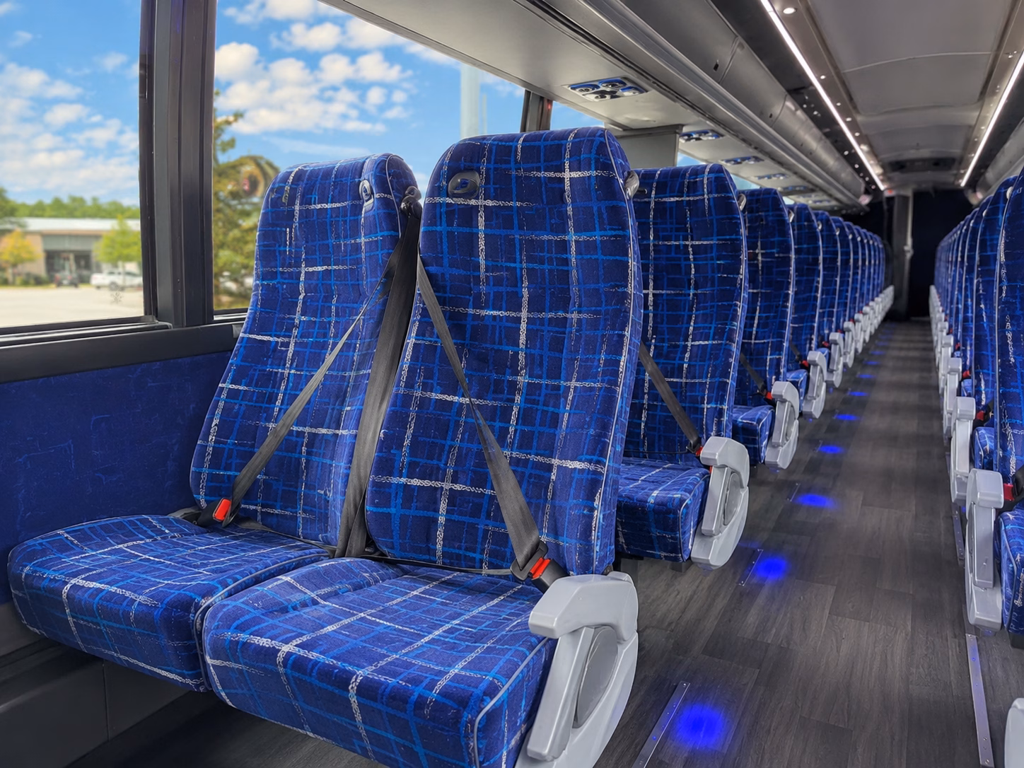 long beach charter bus services interior