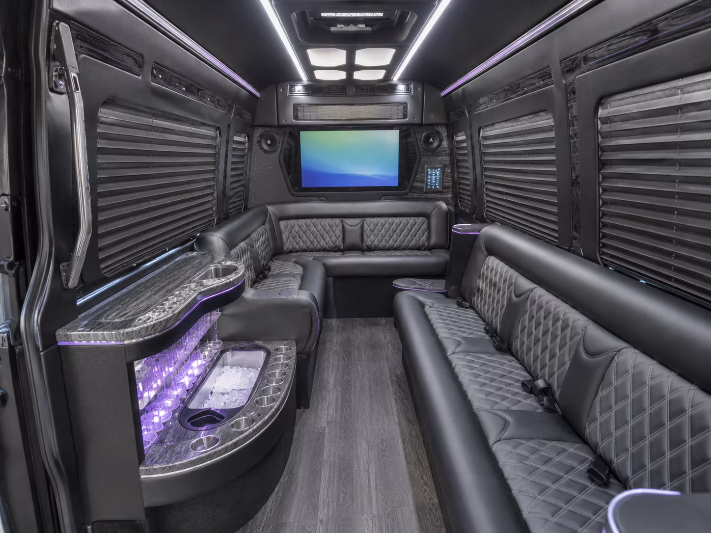 long beach party bus interior